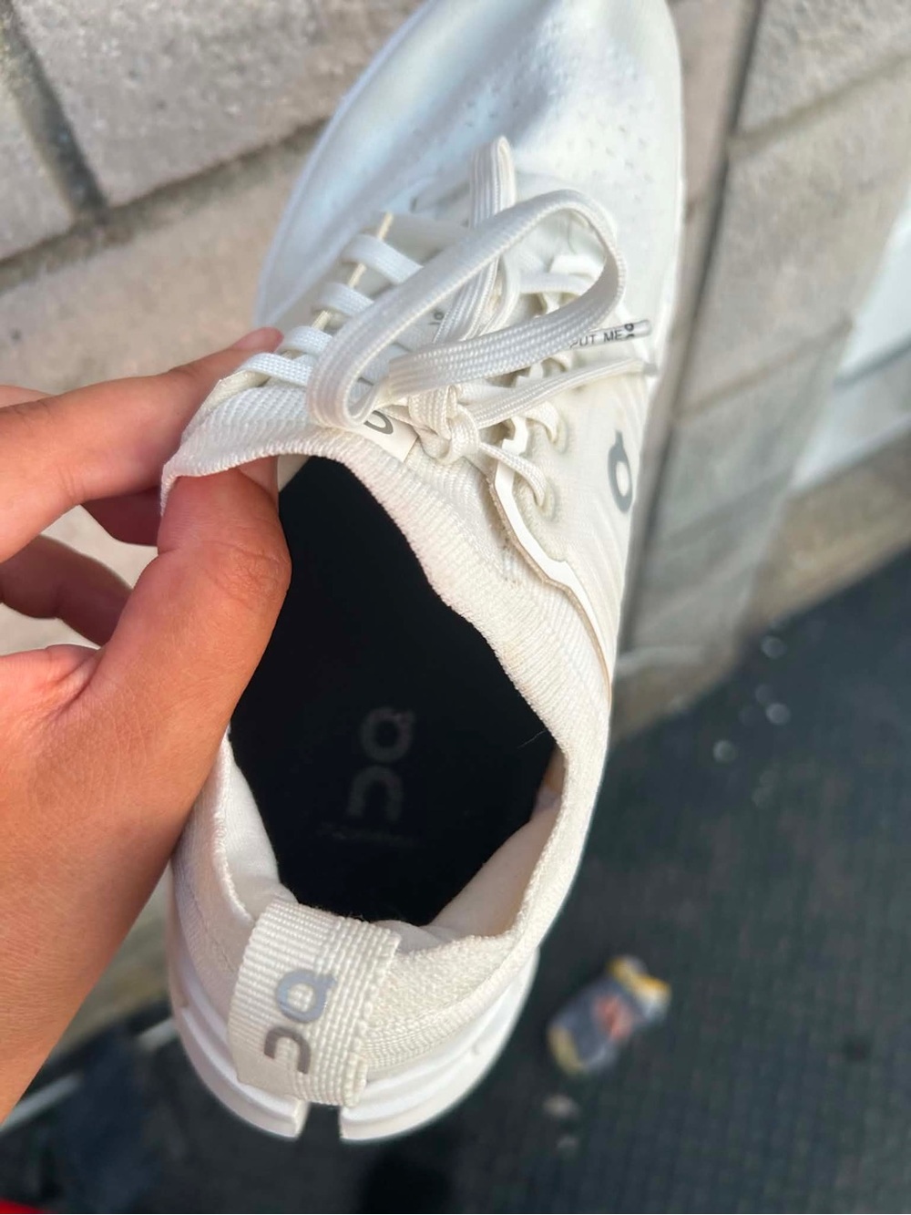 On Running White Lace-Up Running Sneaker - Picture 5 of 8